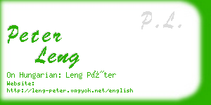 peter leng business card